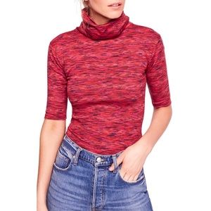 Free People Sunshine Space Dyed Turtleneck